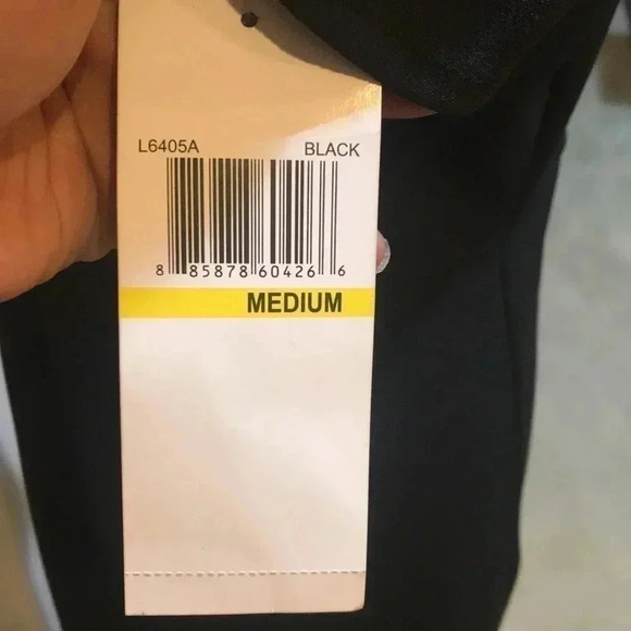 NWT Nina Leonard Black Ruffled Cold Shoulder Dress  w/Back Slit Pleated Front-M - Picture 10 of 10